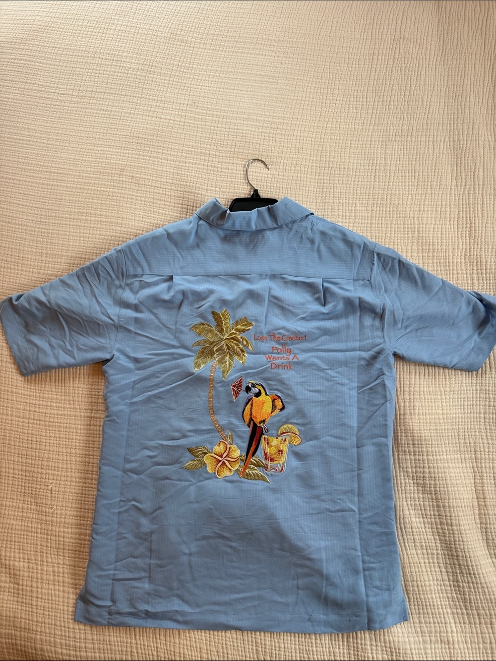 Caribbean Blue Short Sleeve Button-Down Shirt with Chest Pocket